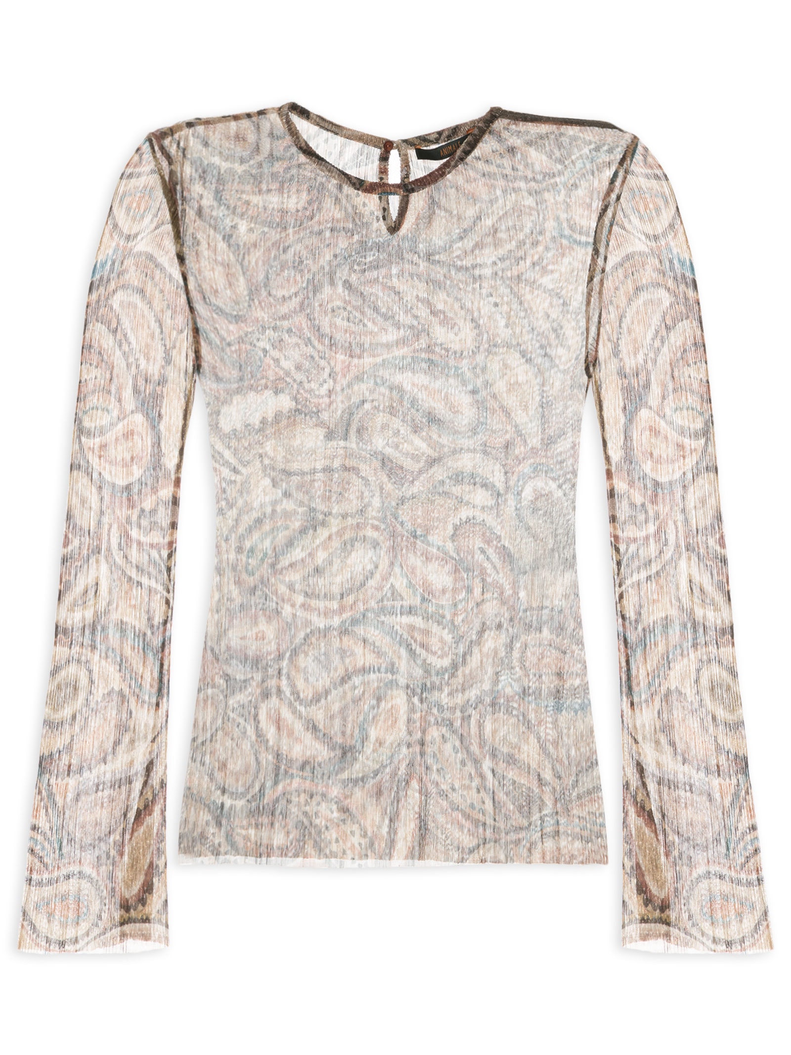 Blusa Feminina Segunda Pele Paisley Marrom Animale