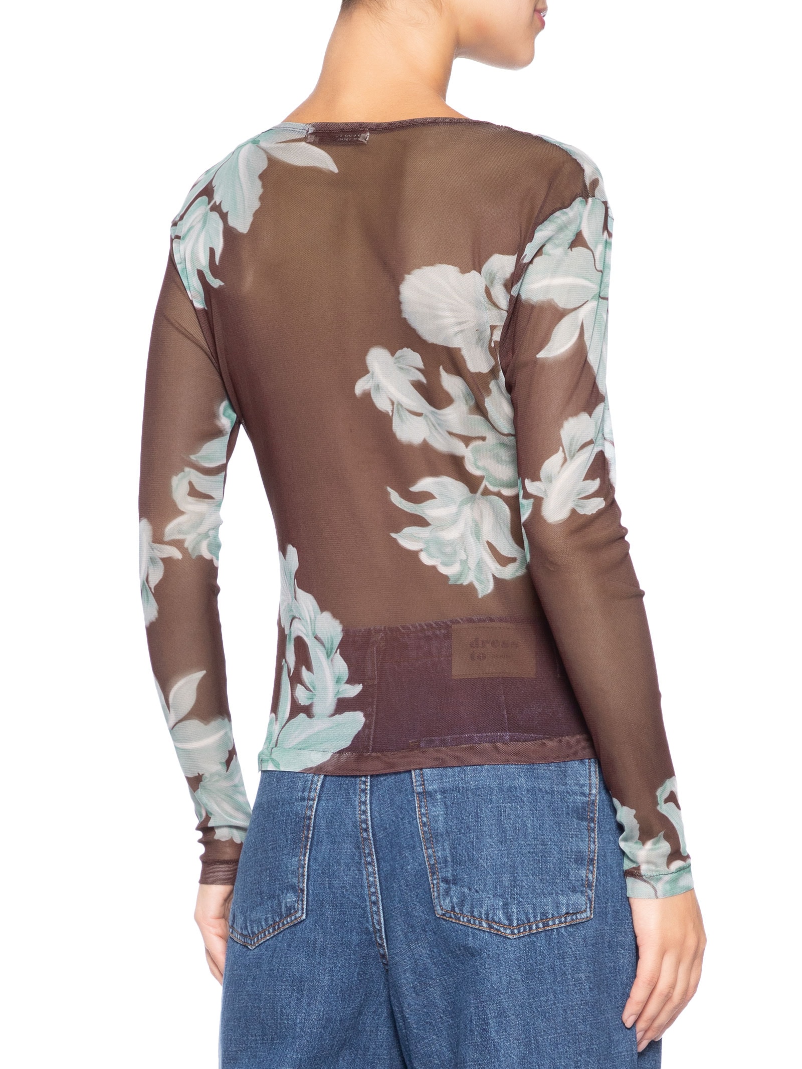 Blusa Feminina Segunda Pele Tule Estampa Lagoa Marrom Dress To