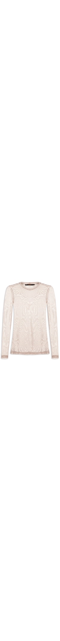Blusa Feminina Segunda Pele Tule Listra - Marrom