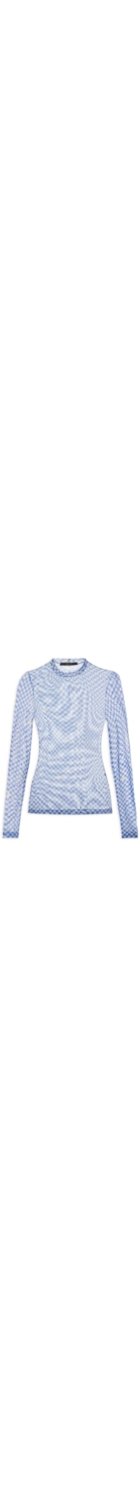Blusa Feminina Segunda Pele Xadrez - Azul