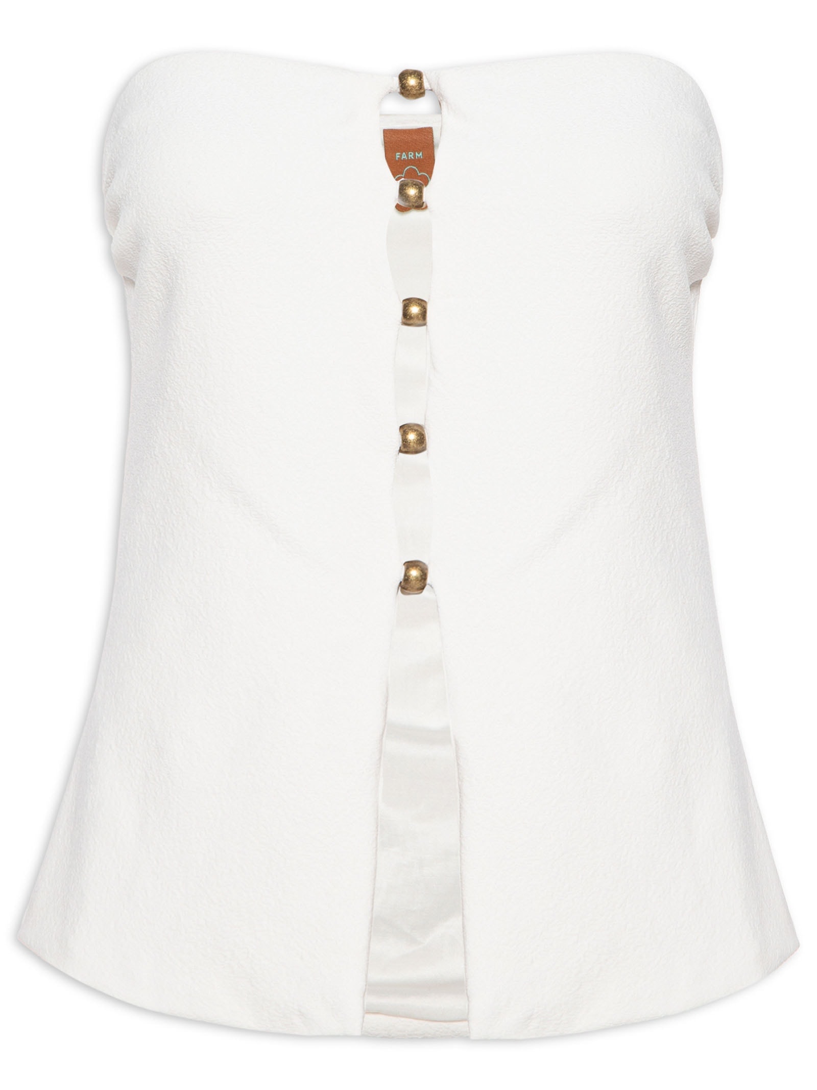 Blusa Feminina Sem Alça Branco Farm