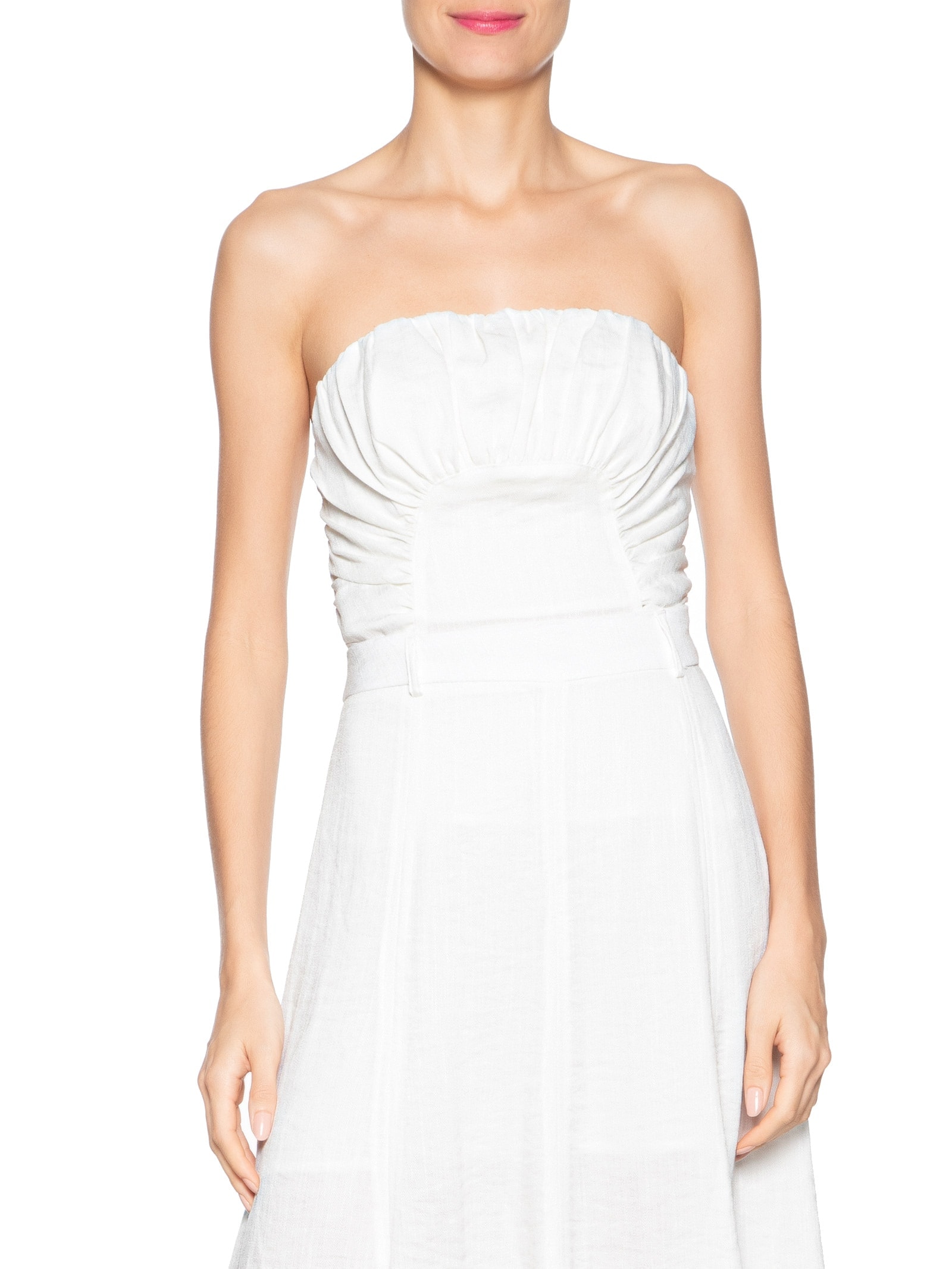 Blusa Feminina sem Alça com Franzidos Off White  '2Essential