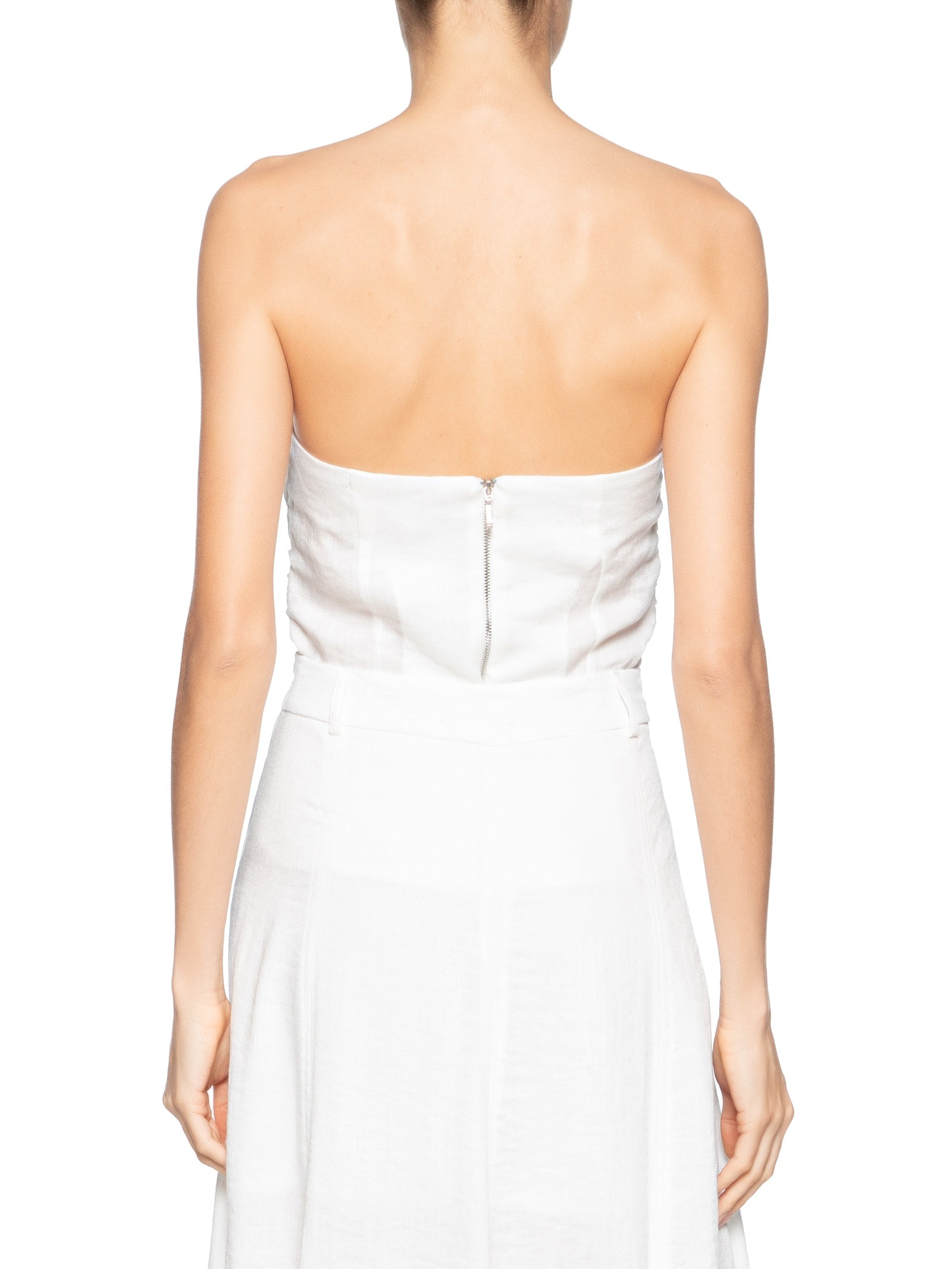 Blusa Feminina sem Alça com Franzidos Off White  '2Essential