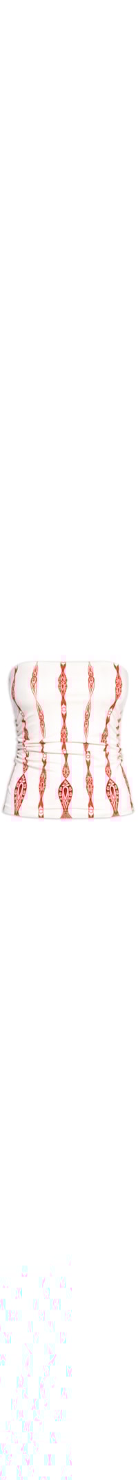 Blusa Feminina Sem Alça Peixe Correnteza - Vermelho