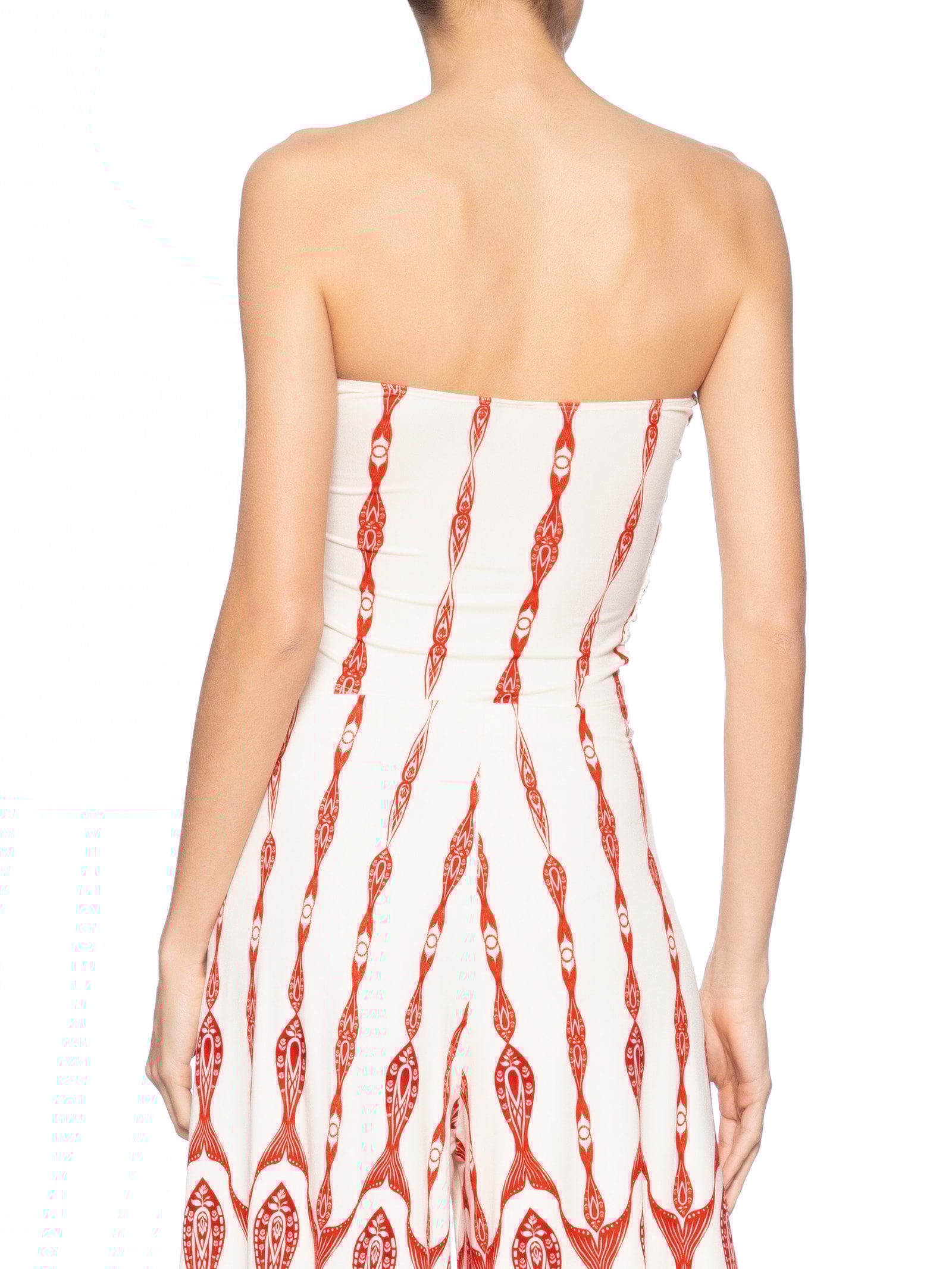 Blusa Feminina Sem Alça Peixe Correnteza Vermelho Farm