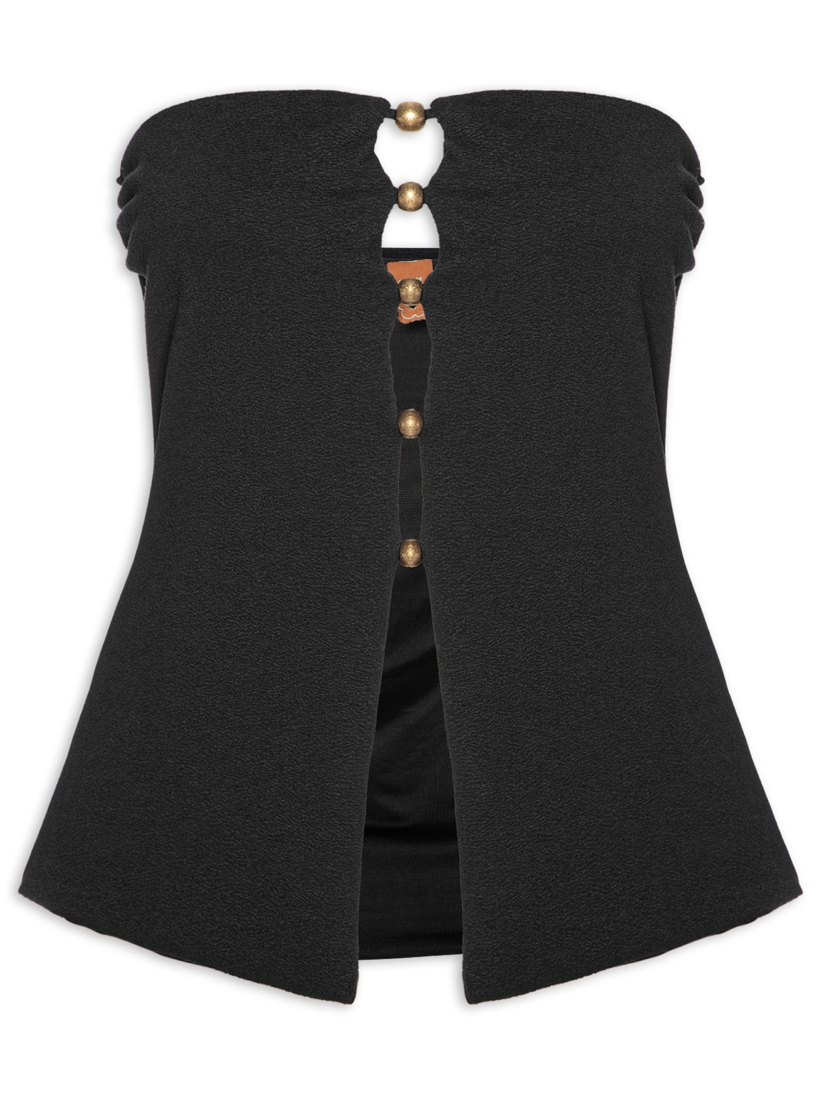 Blusa Feminina Sem Alça Preto Farm