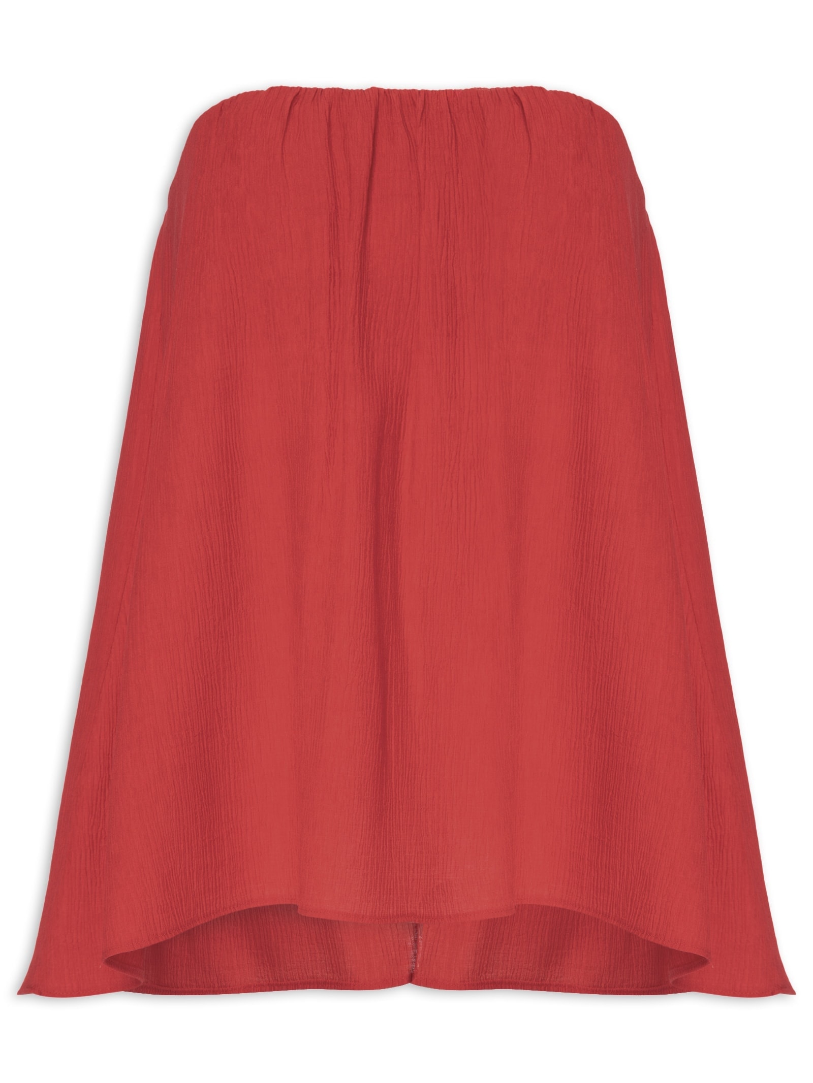 Blusa Feminina Sem Alça Textura Vermelho Farm