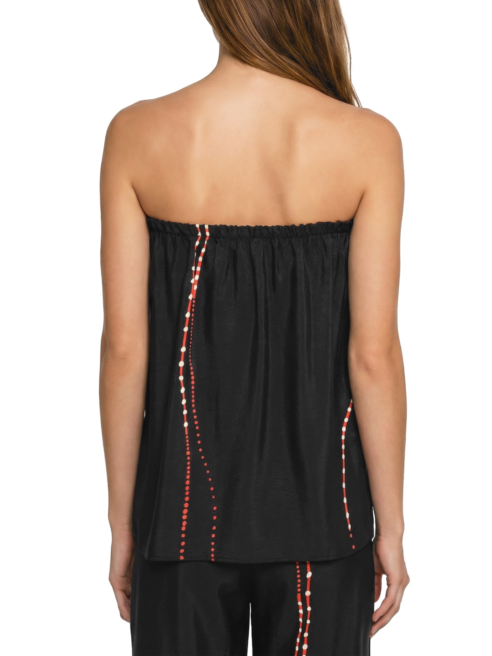 Blusa Feminina Sem Alça Vortex Preto Cantão