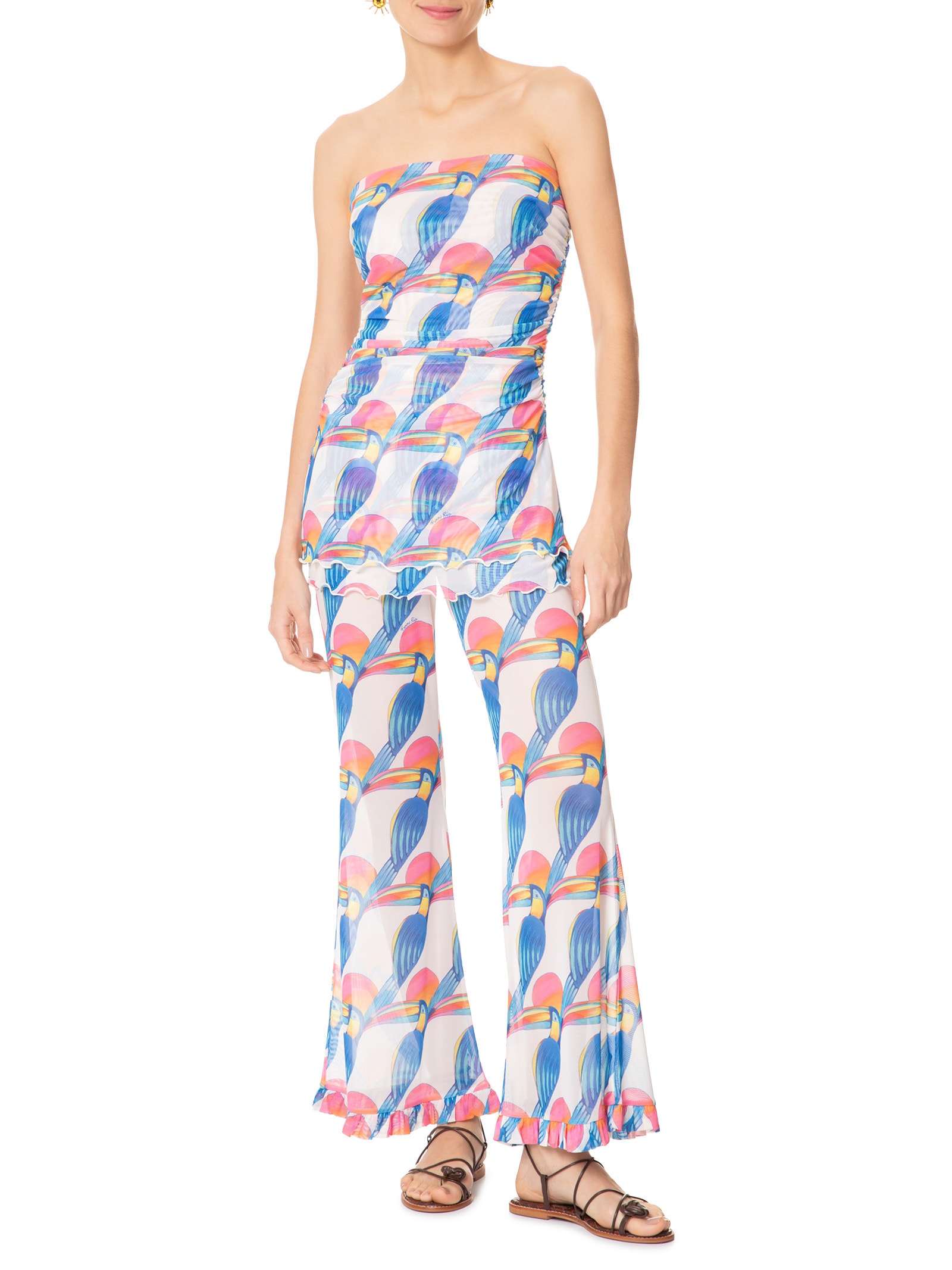 Blusa Feminina Sem Alças Tule Tucanitas Branco Farm