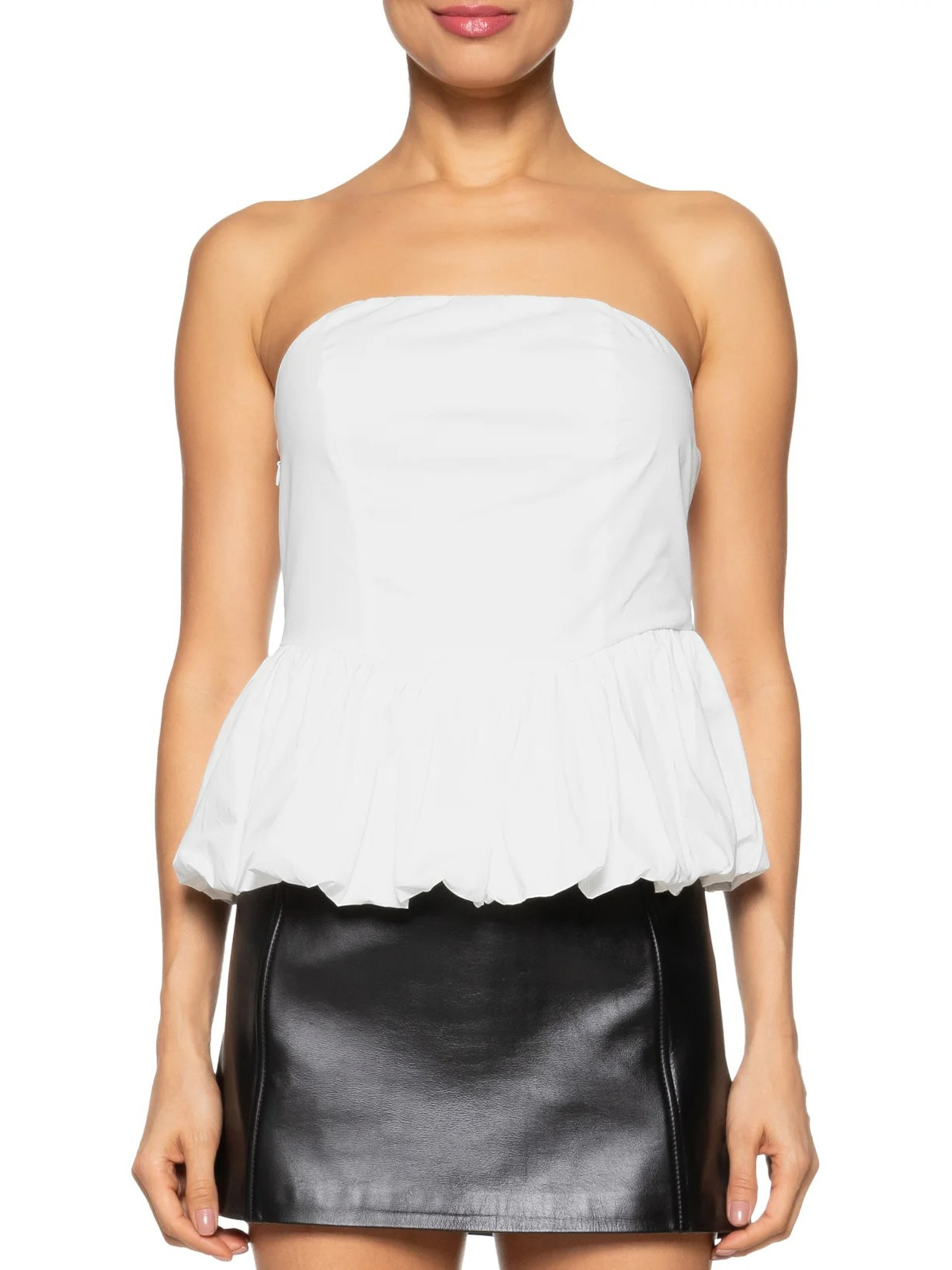 Blusa Feminina Sem Manga Balonê  Branco  Market 33