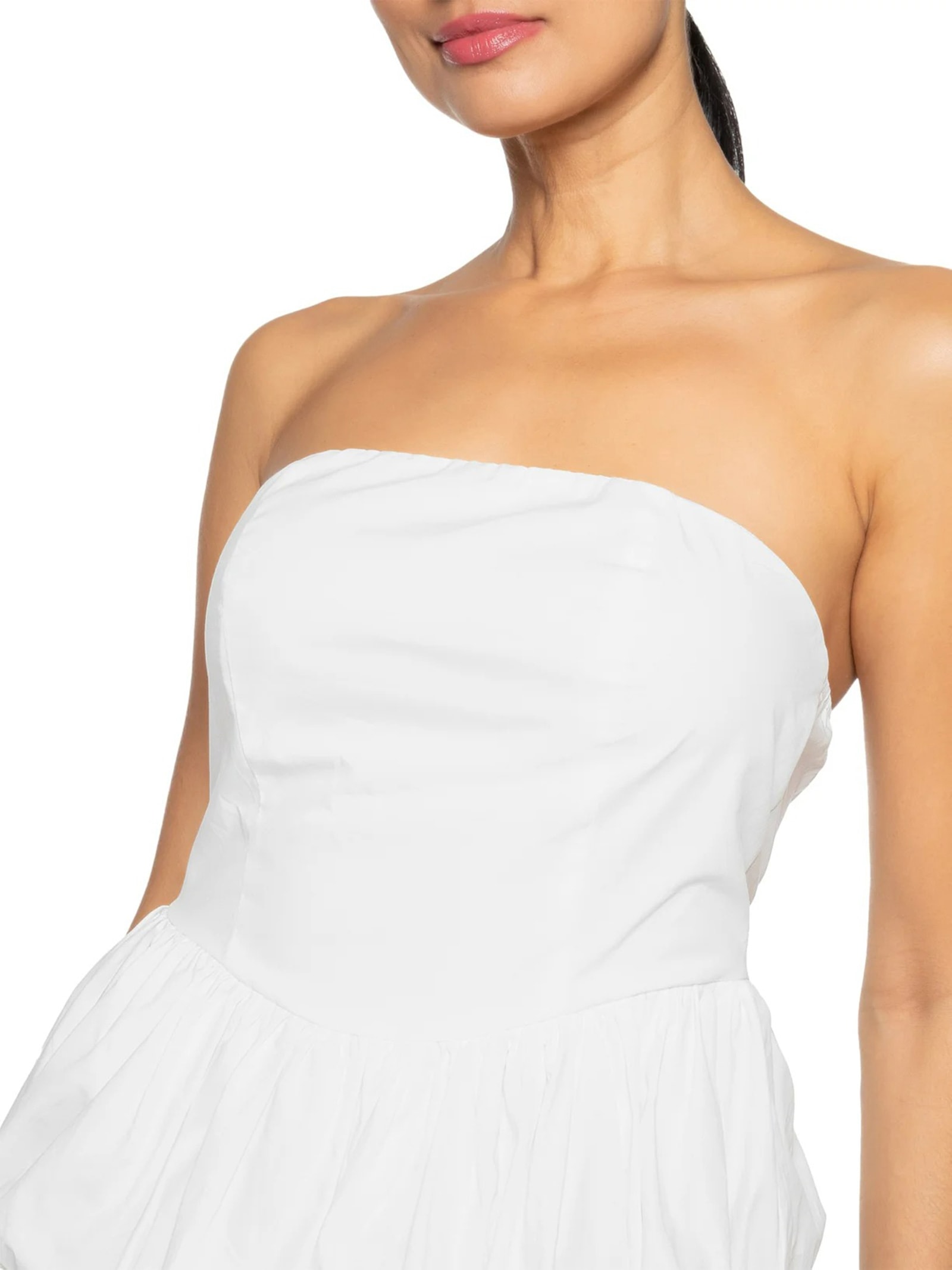 Blusa Feminina Sem Manga Balonê  Branco  Market 33