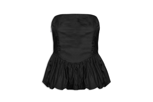Blusa Feminina Sem Manga Balonê - Preto