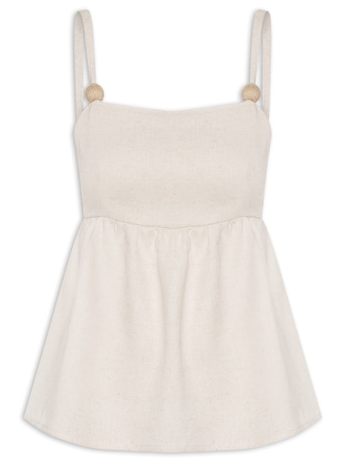 Blusa Feminina Sem Manga – Bege
