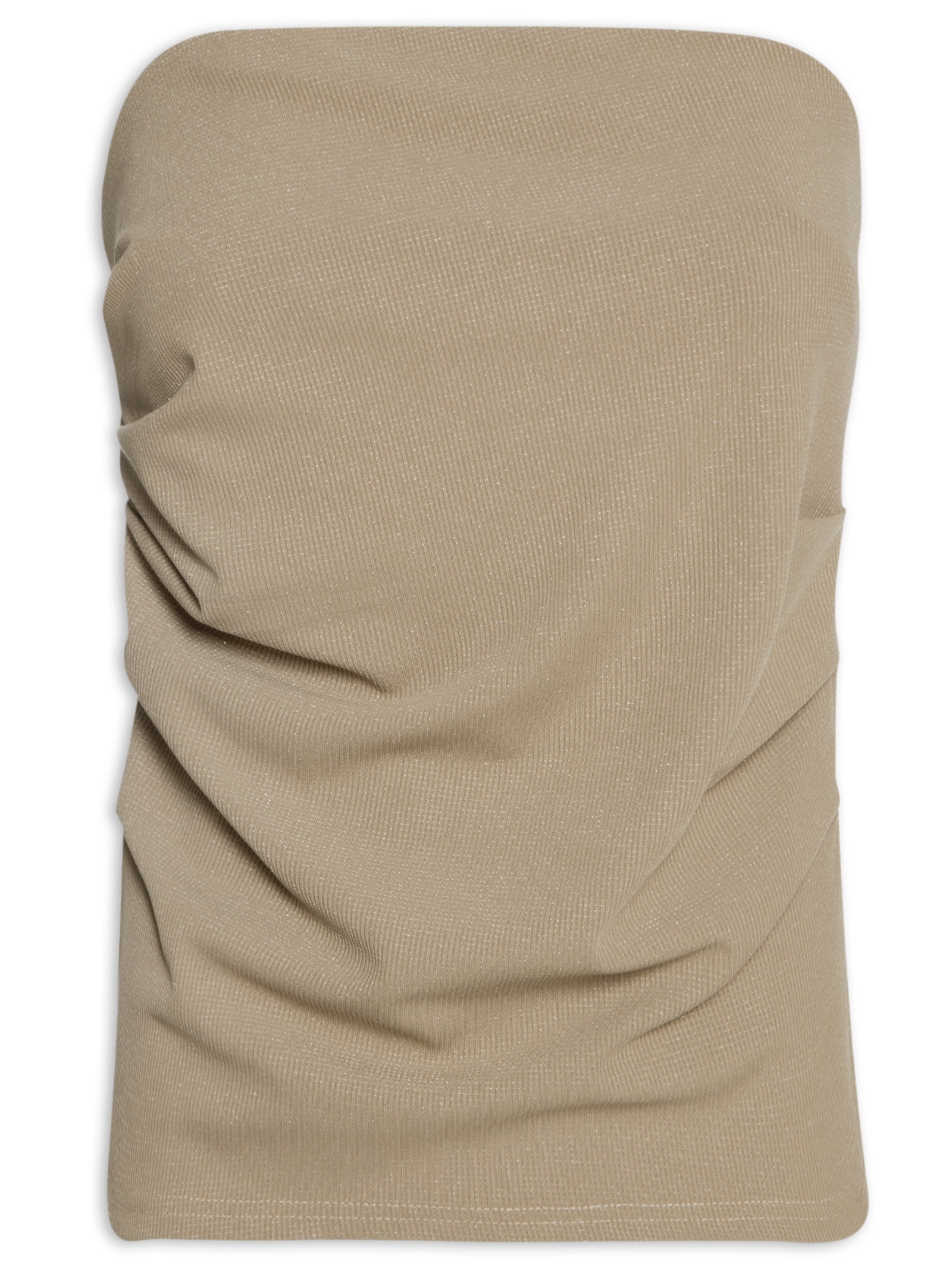 Blusa Feminina Sem Manga Com Drapeado Lateral Bege Market 33