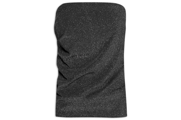 Blusa Feminina Sem Manga Com Drapeado Lateral - Preto