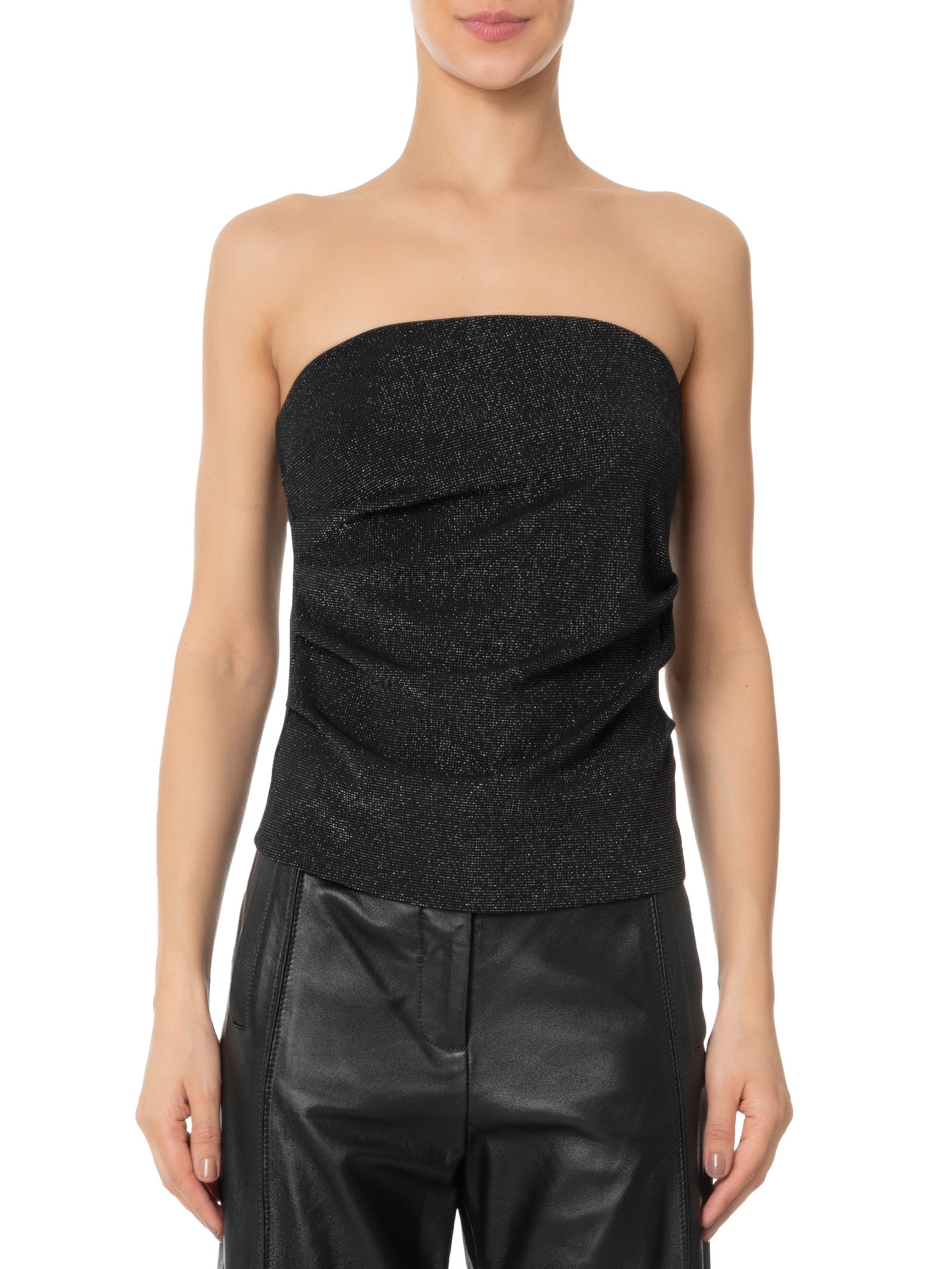 Blusa Feminina Sem Manga Com Drapeado Lateral Preto Market 33