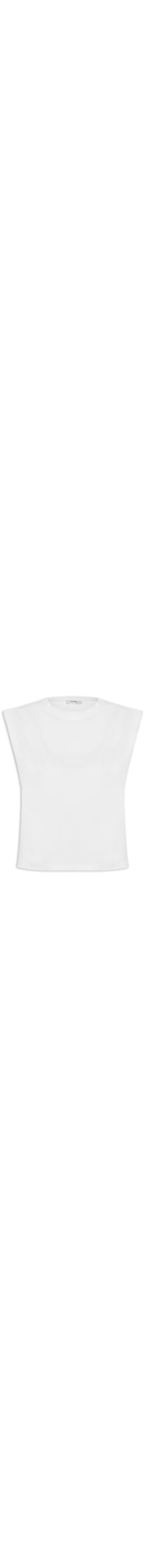 Blusa Feminina Sem Manga Com Ombreira - Branco