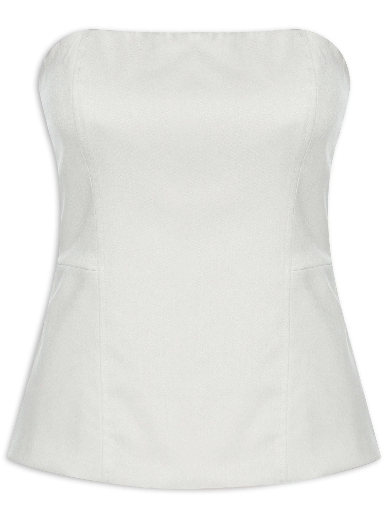 Blusa Feminina Sem Manga Com Recortes Bege Basiq