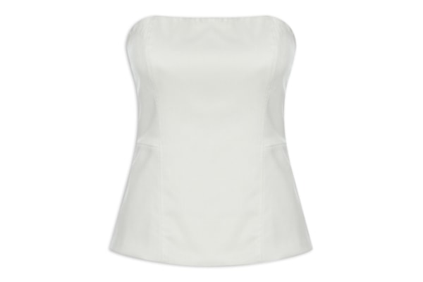Blusa Feminina Sem Manga Com Recortes - Bege