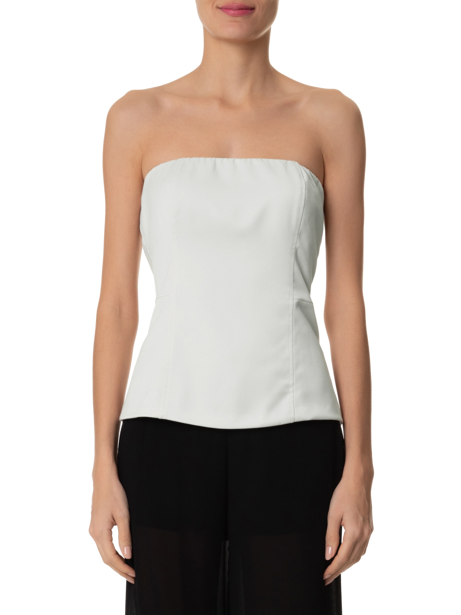 Blusa Feminina Sem Manga Com Recortes Bege Basiq