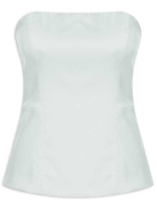 Blusa Feminina Sem Manga Com Recortes - Cinza