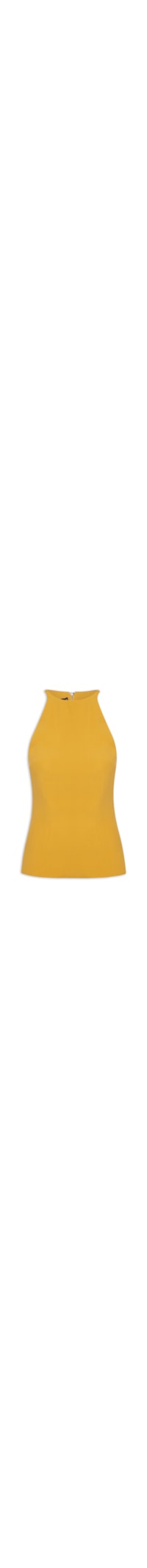 Blusa Feminina Sem Manga Decote Halter - Amarelo