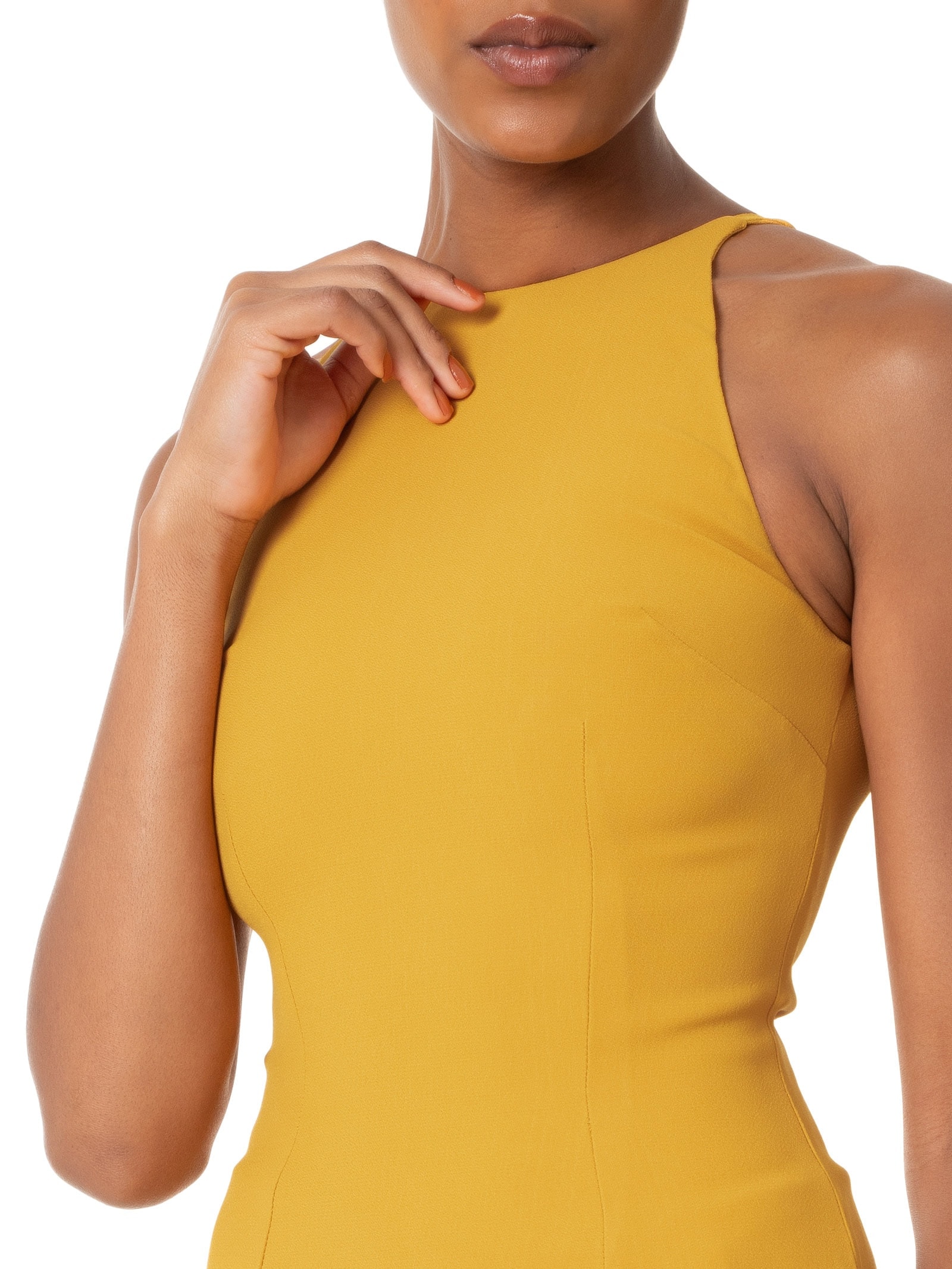 Blusa Feminina Sem Manga Decote Halter Amarelo '2Essential