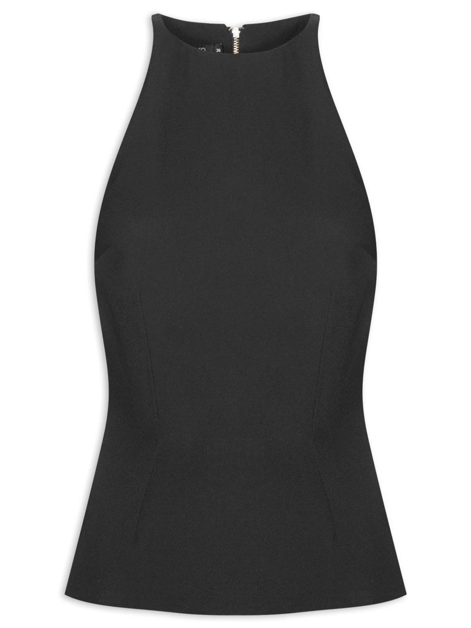 Blusa Feminina Sem Manga Decote Halter Preto '2Essential