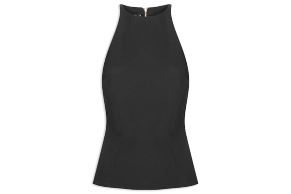 Blusa Feminina Sem Manga Decote Halter - Preto