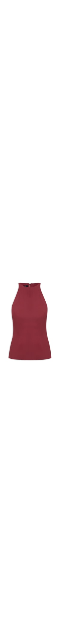 Blusa Feminina Sem Manga Decote Halter - Vermelho