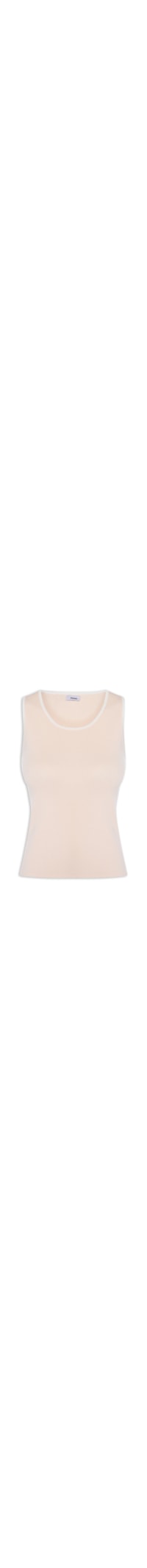 Blusa Feminina Sem Manga Em Tricot Bicolor - Rosa