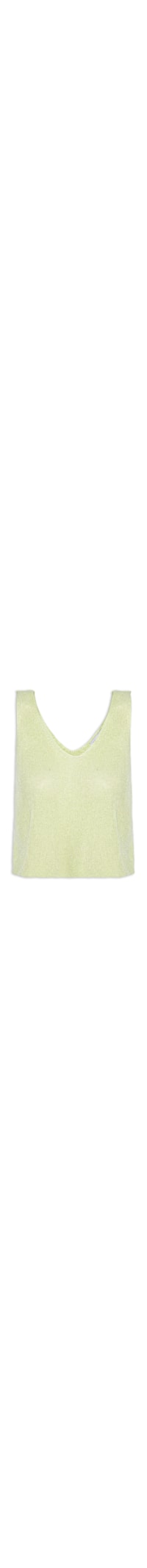 Blusa Feminina Sem Manga Em Tricot Com Transparência - Verde