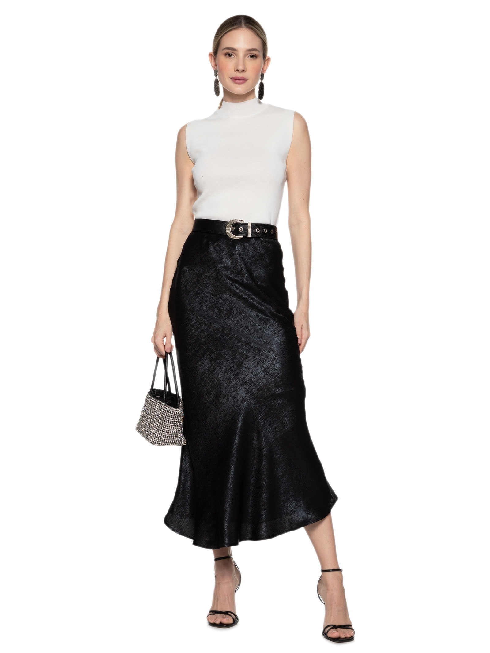 Blusa Feminina Sem Manga Em Tricot Off White Market 33