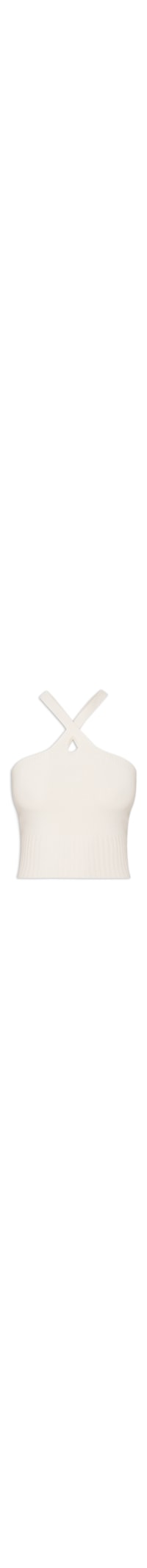 Blusa Feminina Sem Manga Em Tricot - Off White