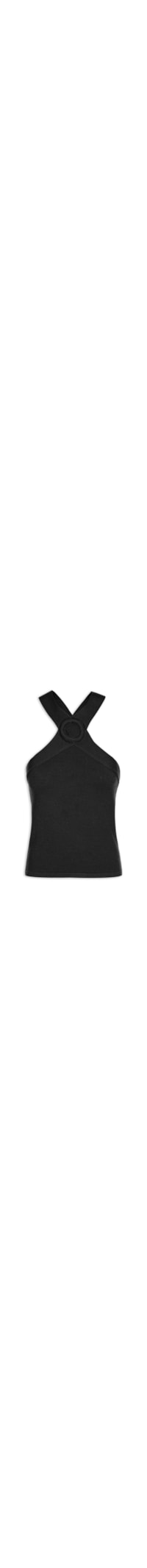 Blusa Feminina Sem Manga Em Tricot - Preto