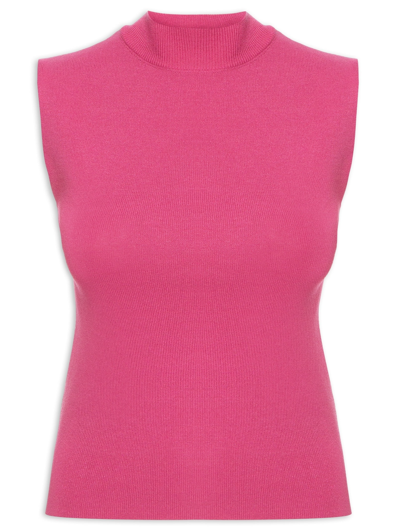 Blusa Feminina Sem Manga Em Tricot Rosa Market 33