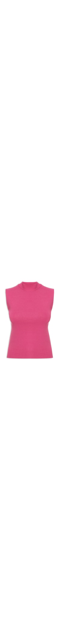 Blusa Feminina Sem Manga Em Tricot - Rosa