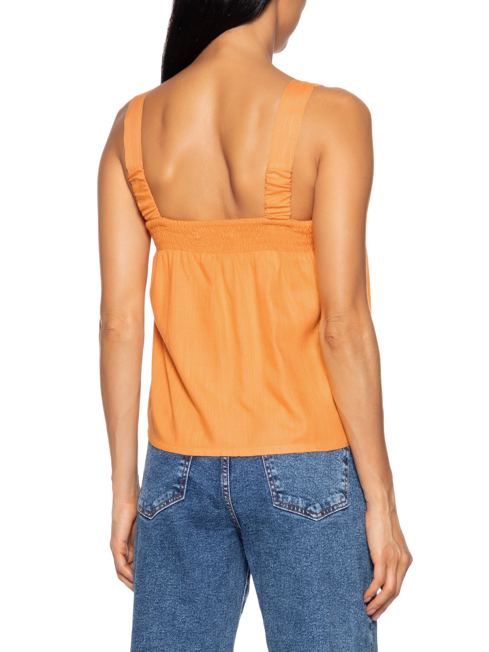 Blusa Feminina Sem Manga Laranja Hering