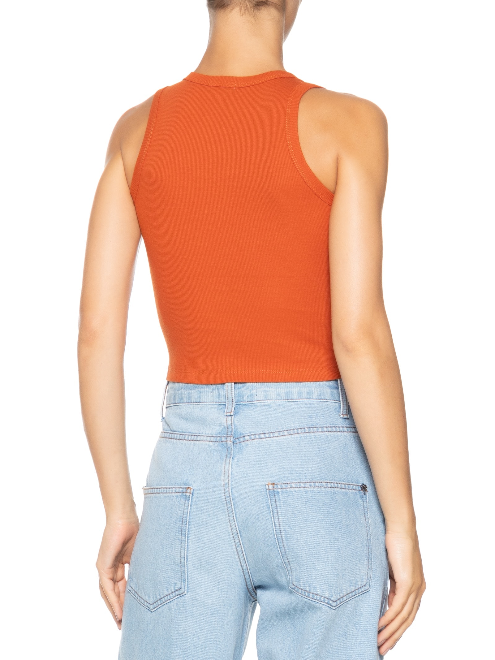 Blusa Feminina Sem Manga Laranja Basiq