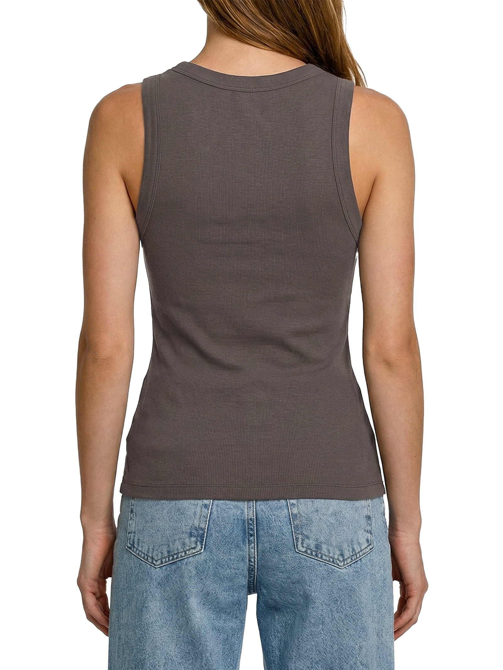 Blusa Feminina Sem Manga Marrom Hering