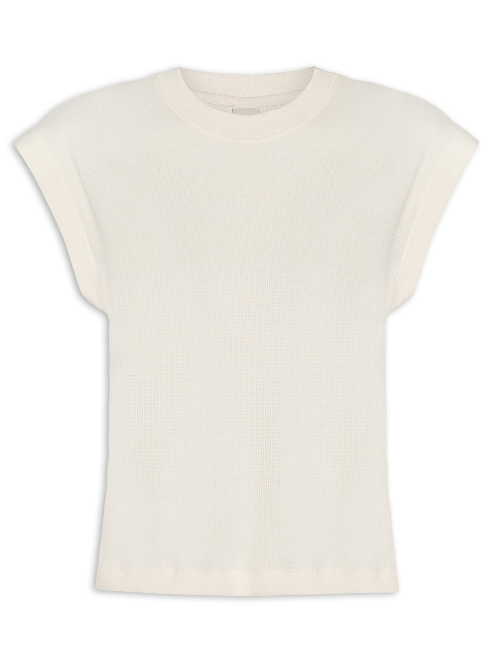 Blusa Feminina Sem Manga Off White Hering