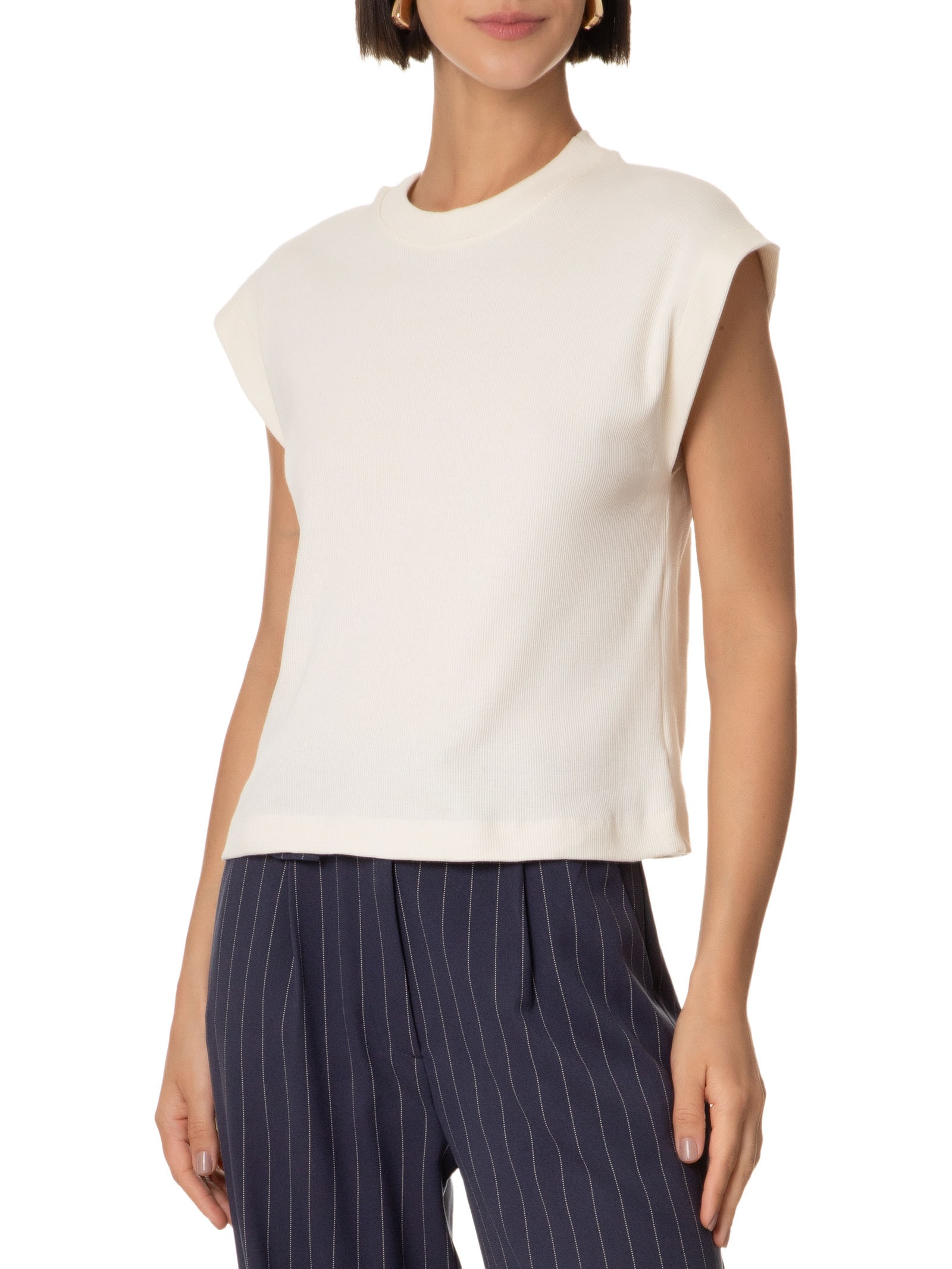 Blusa Feminina Sem Manga Off White Hering