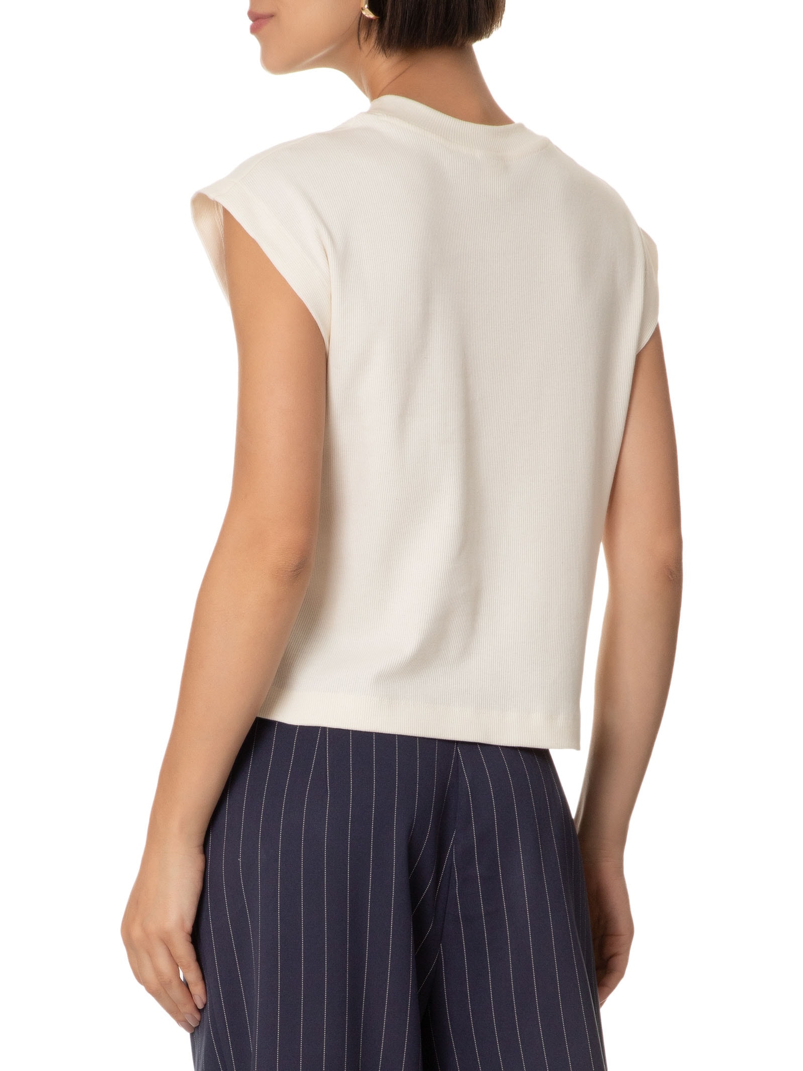 Blusa Feminina Sem Manga Off White Hering