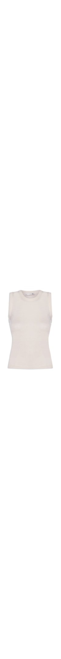 Blusa Feminina Sem Manga Seda com Cashmere - Off White