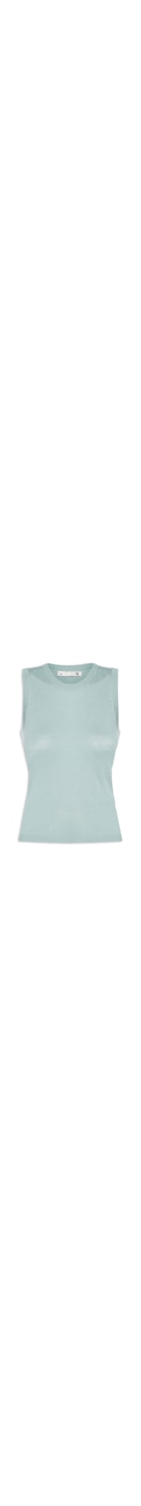 Blusa Feminina Sem Manga Seda com Cashmere - Verde