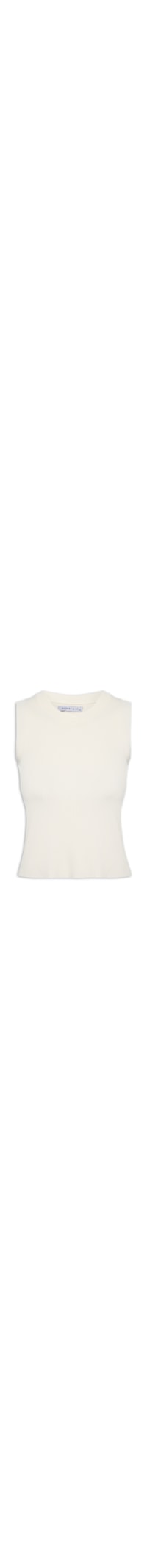 Blusa Feminina Sem Manga Tricot Fresh - Off White