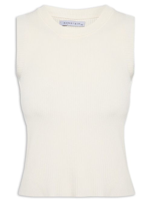 Blusa Feminina Sem Manga Tricot Fresh – Off White
