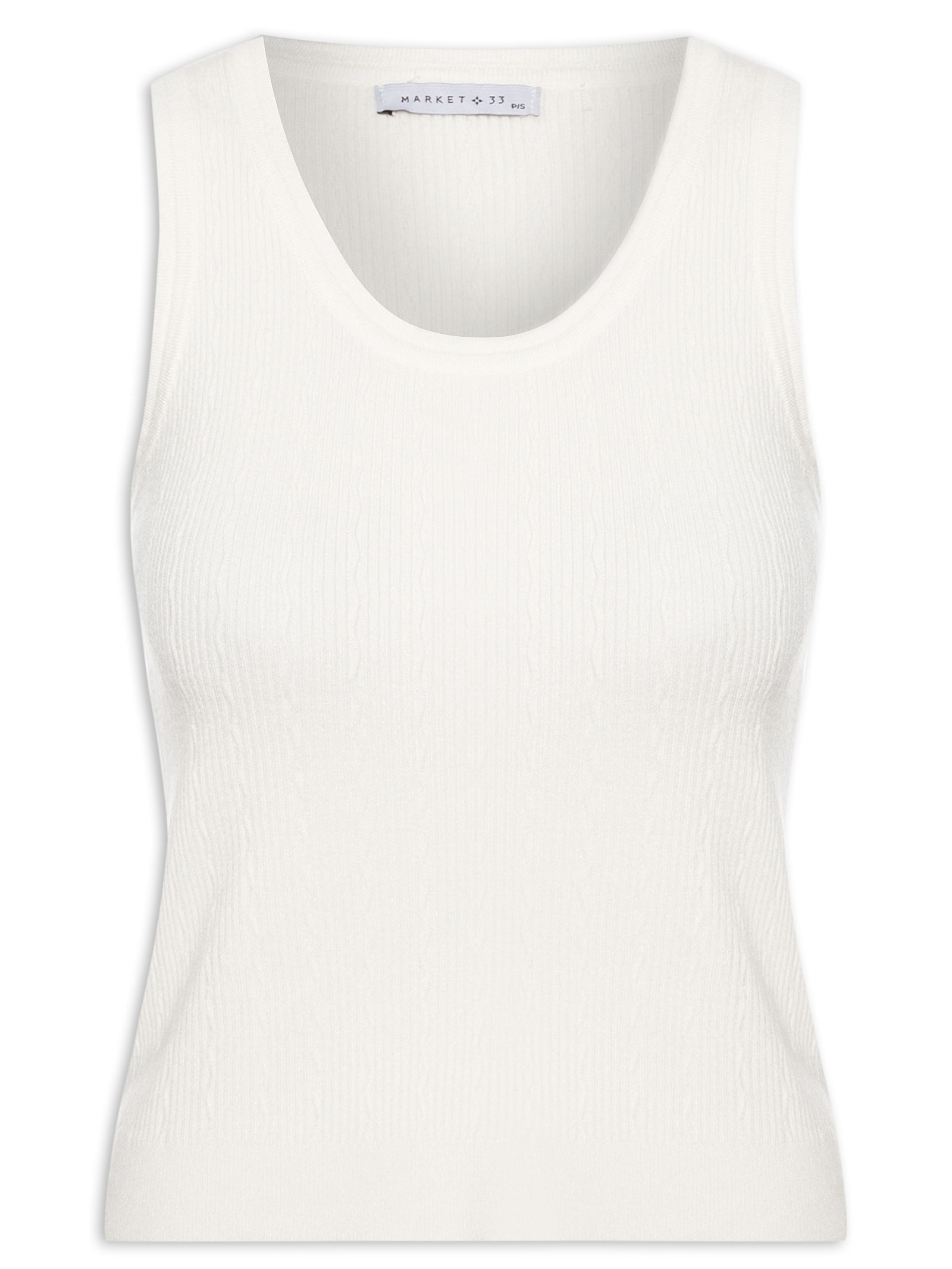 Blusa Feminina Sem Manga Tricot Off White Market 33