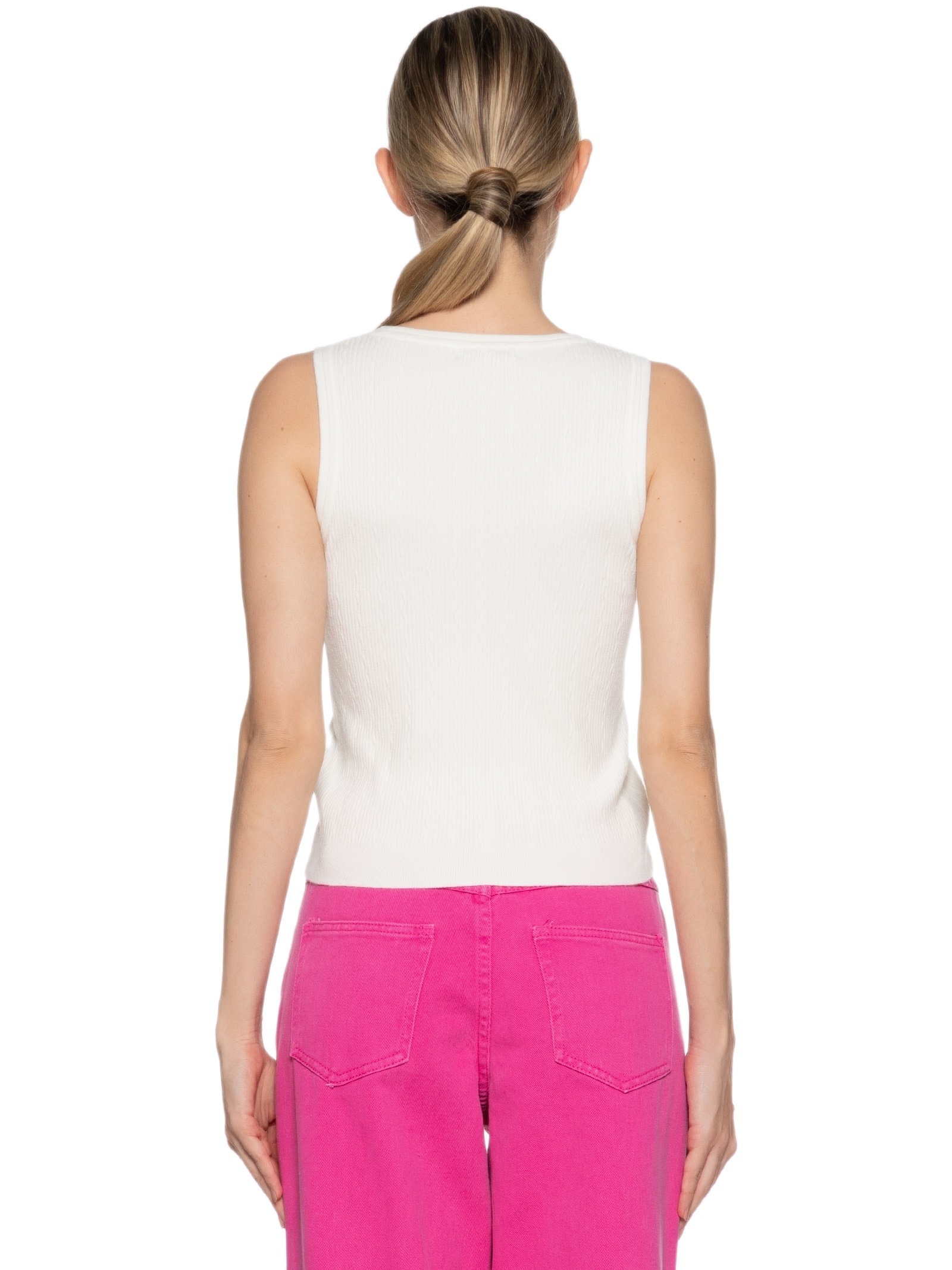 Blusa Feminina Sem Manga Tricot Off White Market 33