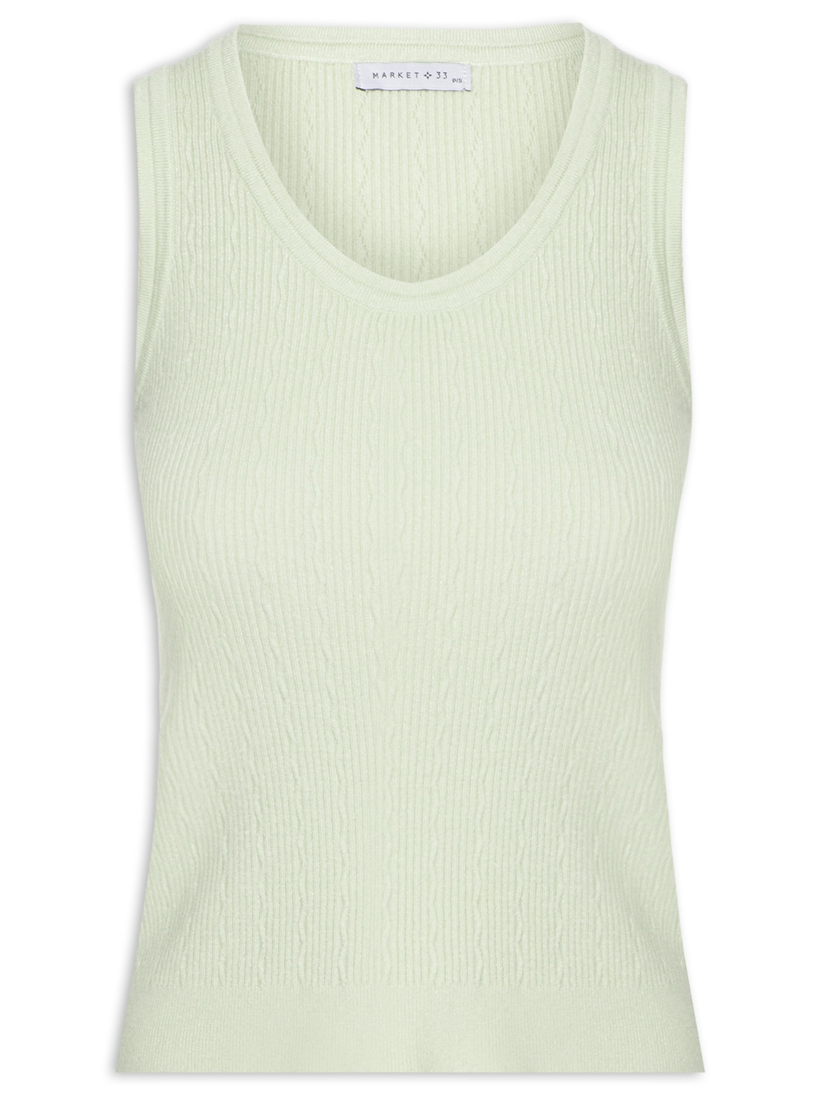 Blusa Feminina Sem Manga Tricot Verde Market 33